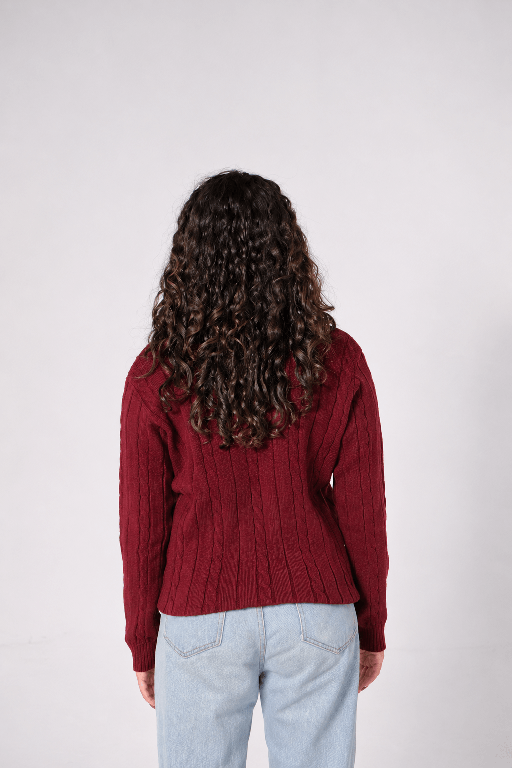 Serenity's Cable-Knit Sweater- Ruby
