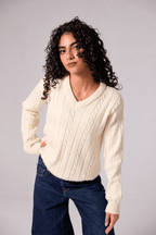 Serenity's Cable-Knit Sweater - Cream