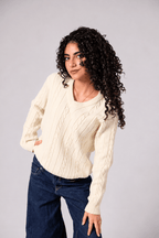 Serenity's Cable-Knit Sweater - Cream